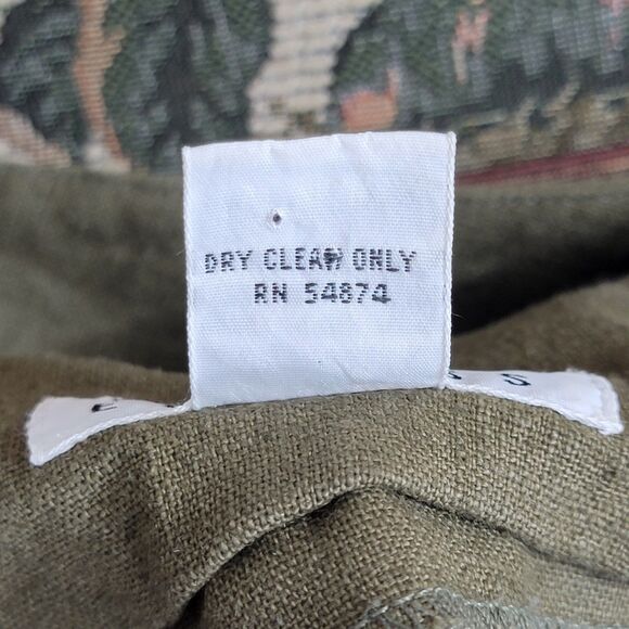 Express Dress Womens 7/8 Olive Green Sleeveless Linen Blend Criss Cross Back - Picture 11 of 11